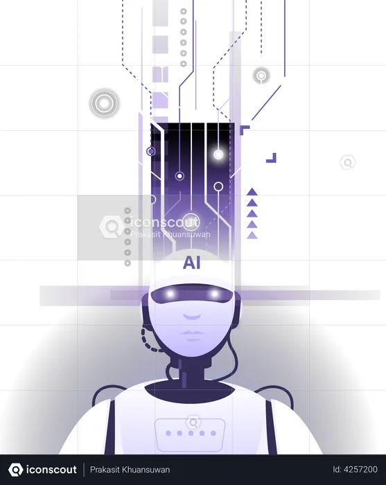 Artificial Robot Technology  Illustration