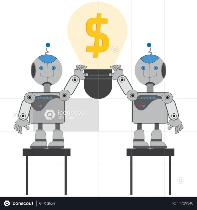 人工知能による金融アイデアの生成  イラスト