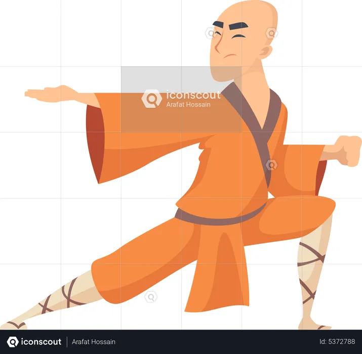 Asian fighter  Illustration