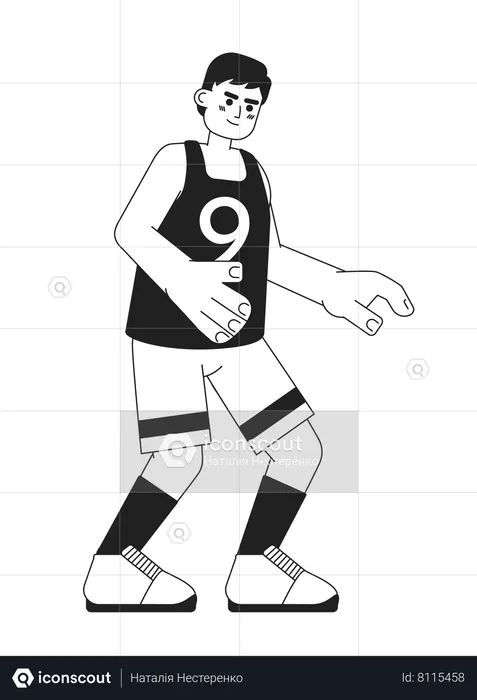 Asian sportsman  Illustration