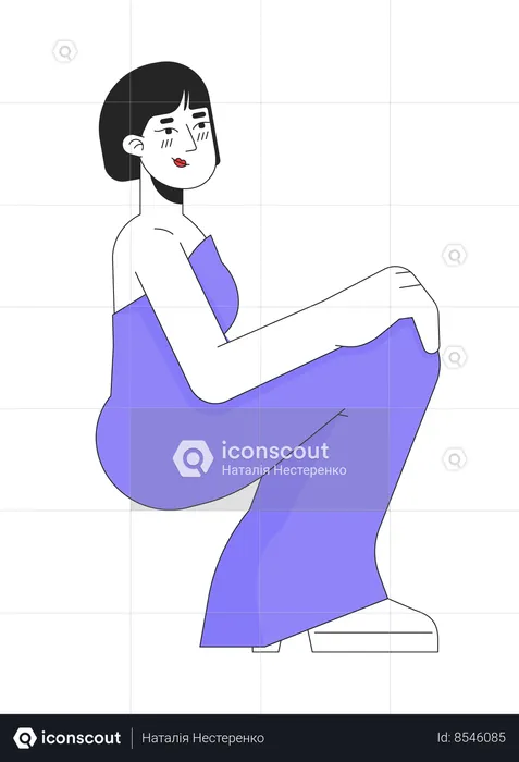 Asian woman  Illustration