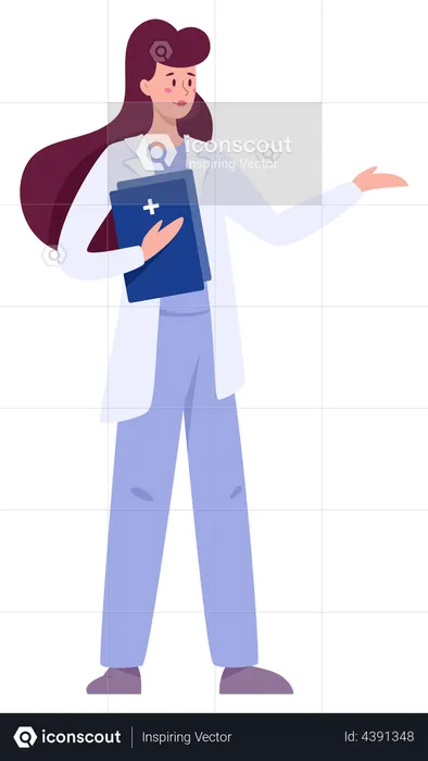 Asistente medico femenino  Ilustración