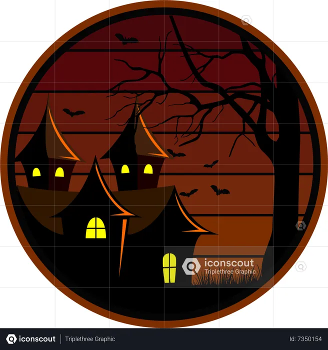 Noite de halloween assustadora  Ilustração