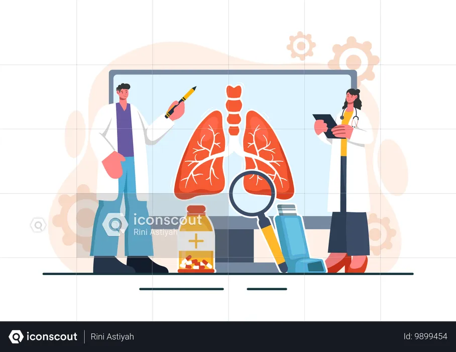 Asthma Disease  Illustration