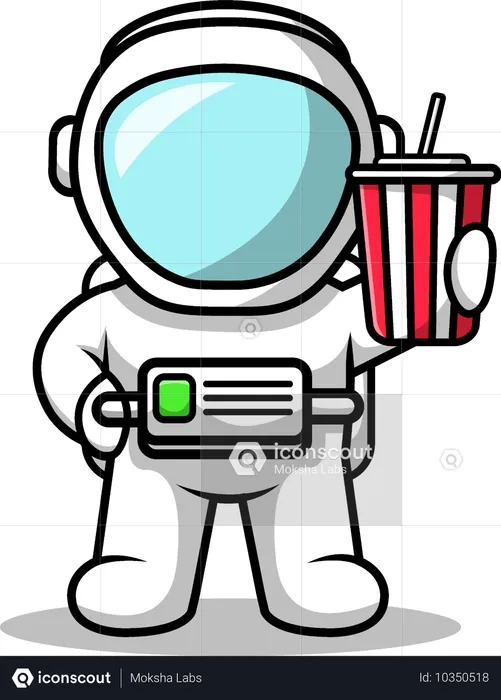 Astronaut hält Limonade  Illustration