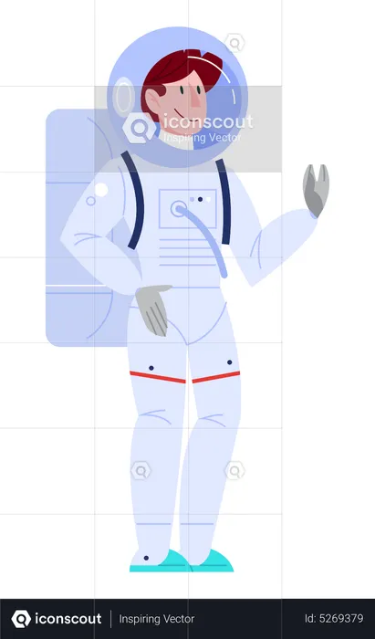 Astronaut in a spacesuit  Illustration