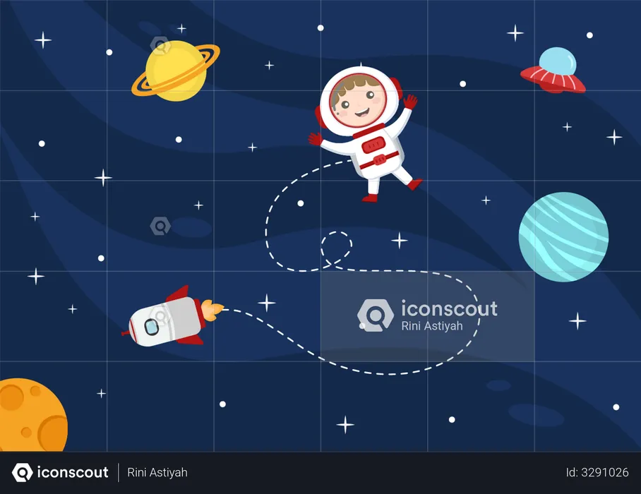 Astronaut In space  Illustration