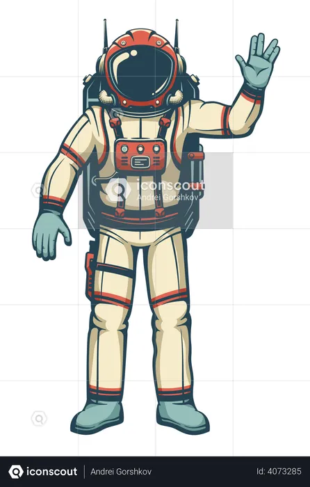 Astronaut in spacesuit  Illustration