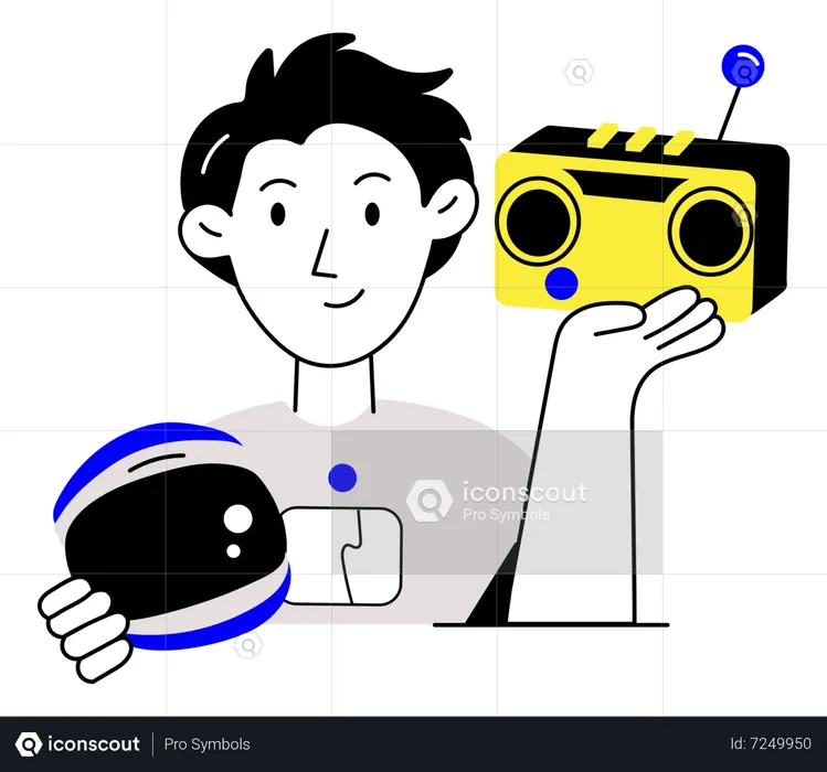 Astronaut Listening  Illustration