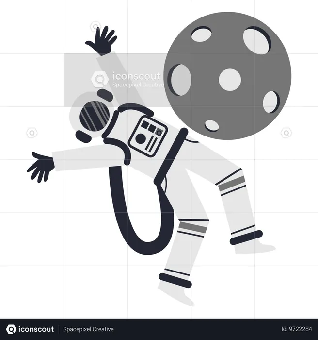 Astronaute flottant dans l'espace  Illustration