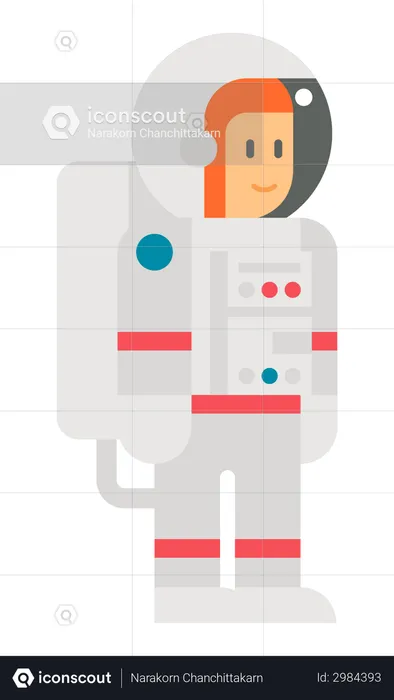 Astronautin  Illustration