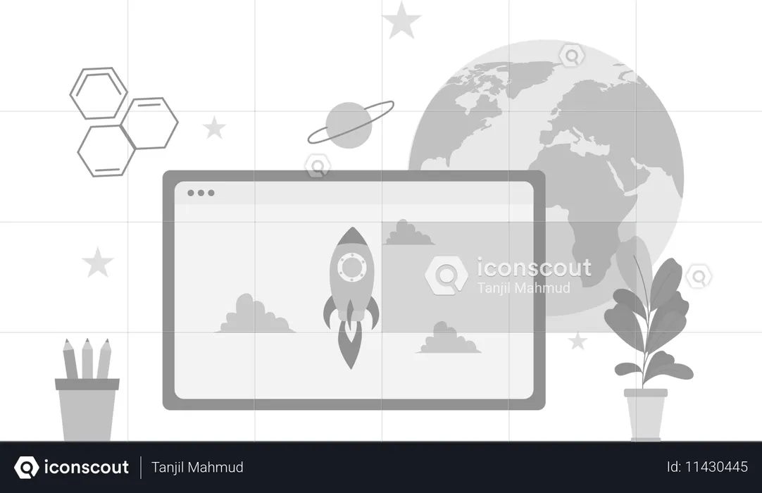 Astronomy Education  Illustration