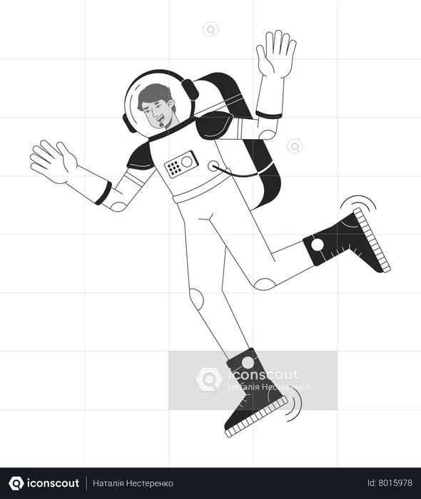 Astrounaut in space suit  Illustration