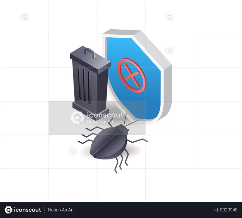 Ataque de seguridad de malware  Ilustración