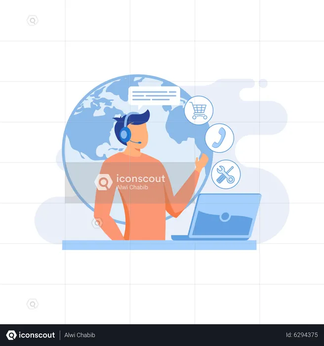 Atención al cliente  Ilustración