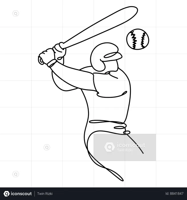 Athlète de baseball  Illustration