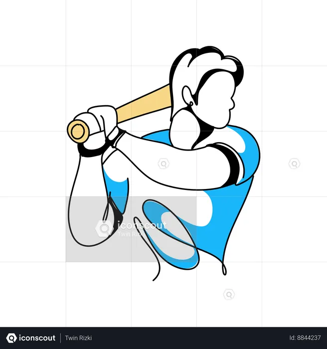 Athlète de baseball  Illustration