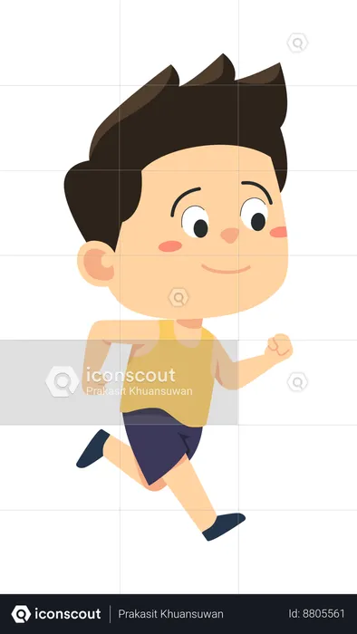 Athlete have participated in running competition  Illustration