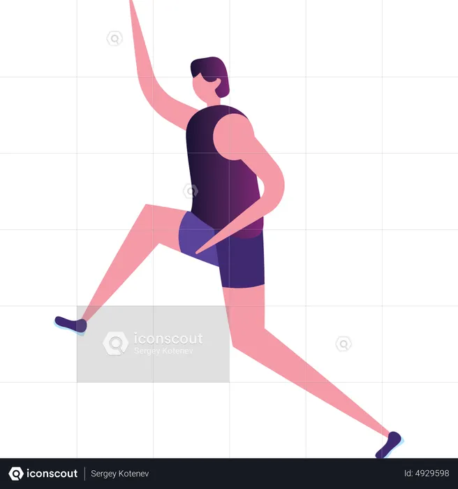 Athlete man running  Illustration