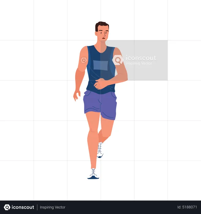 Athlete runner  Illustration