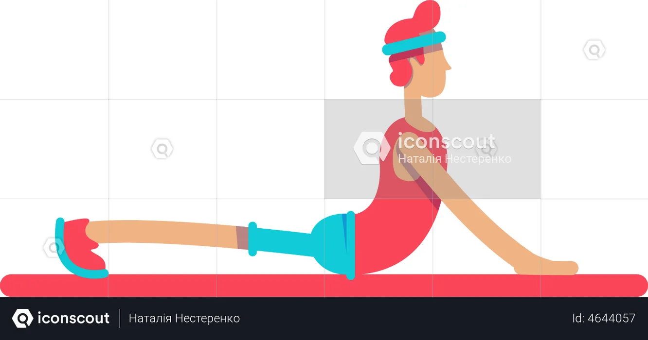 Athletic doing aerobic exercise  Illustration
