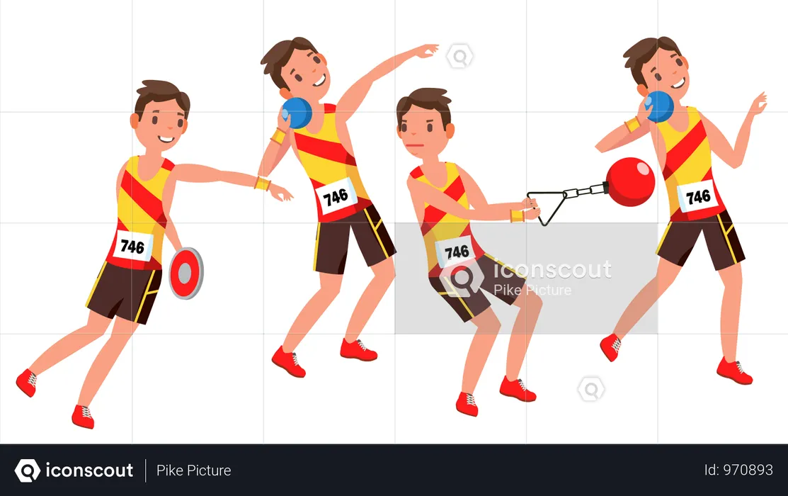 Athletics Player  Illustration