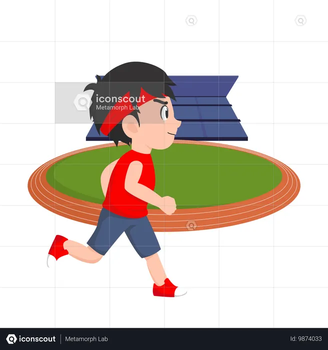 Corredor de atleta masculino  Ilustração