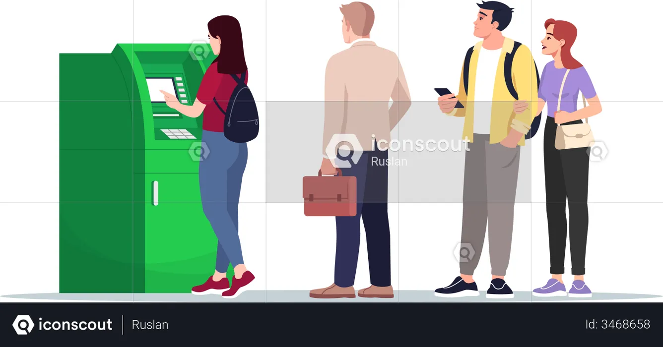 ATM queue  Illustration