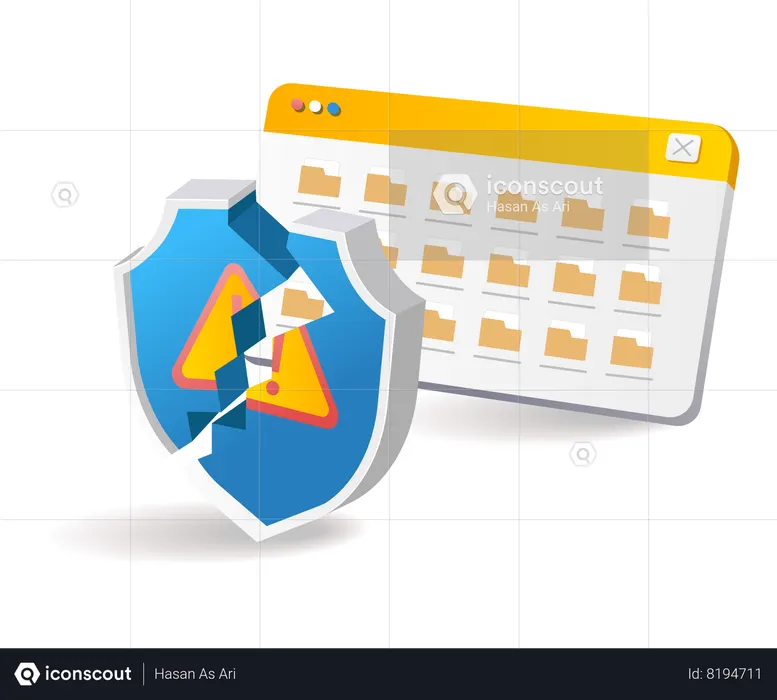 Attacking the folder data security system  Illustration