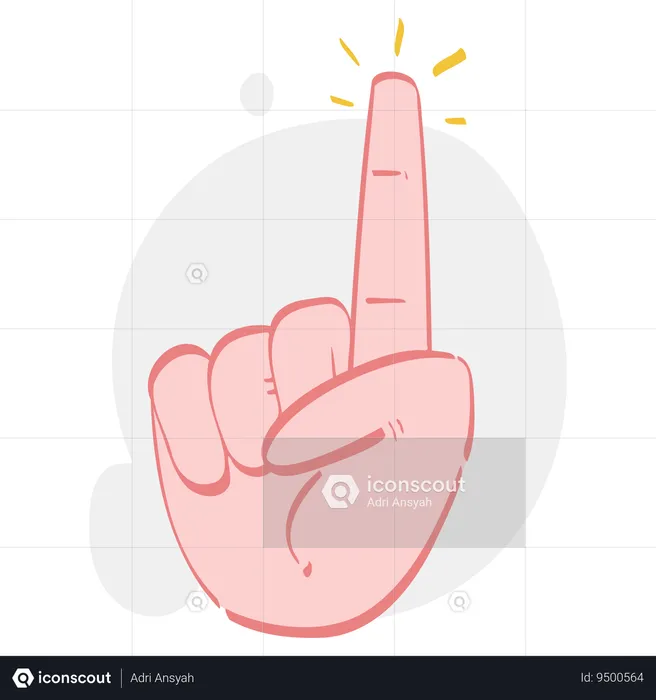 Attention Hand Gesture  Illustration