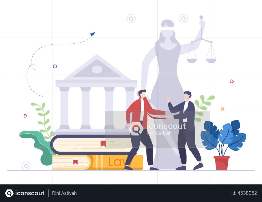 Attorney and Lawyer  Illustration
