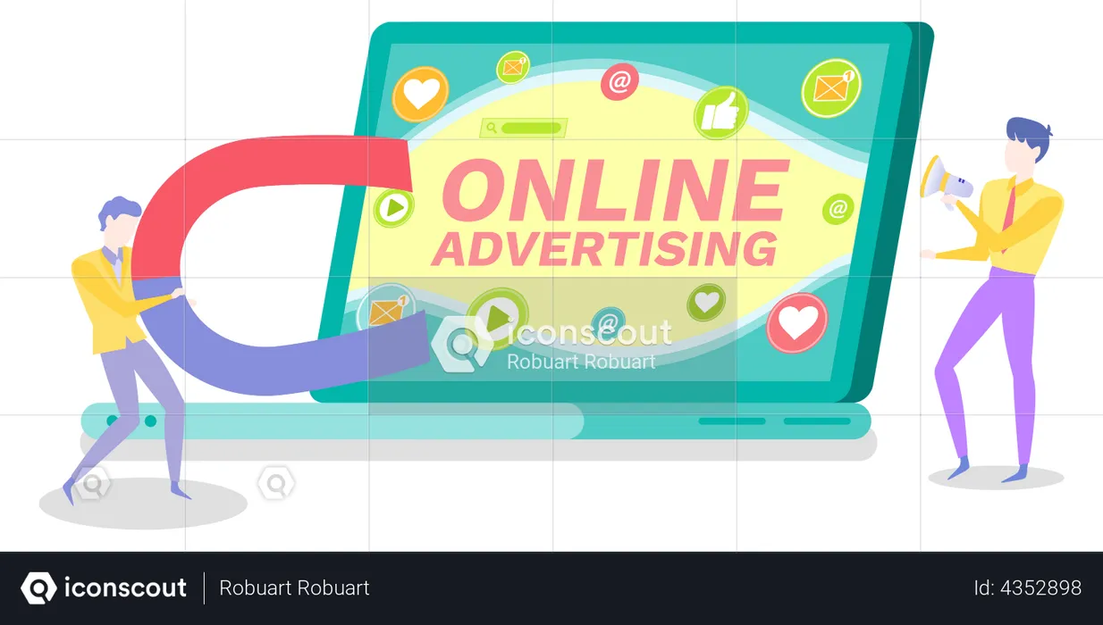 Attracting online advertising  Illustration