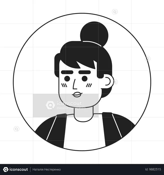 Attractive cheerful woman  Illustration