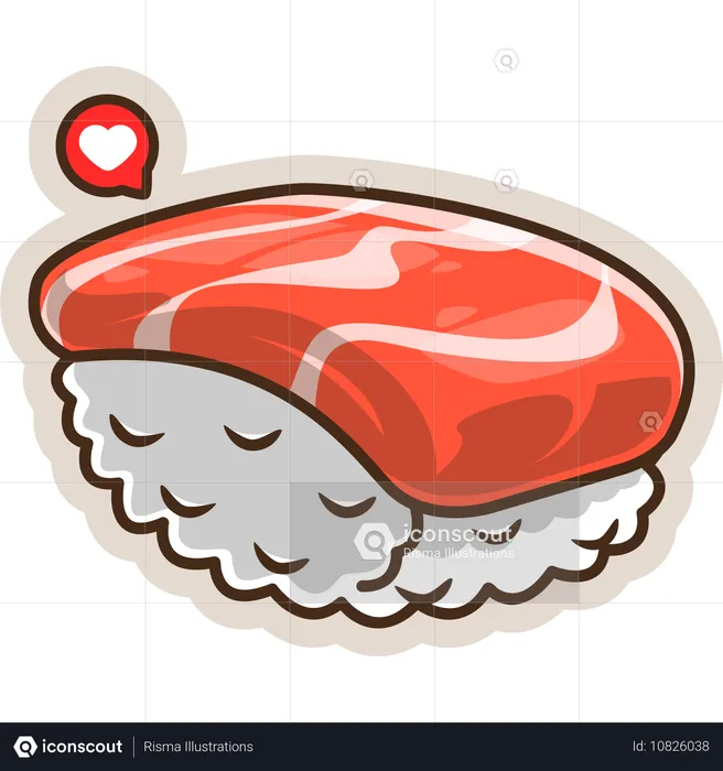 Sushi de atún  Ilustración