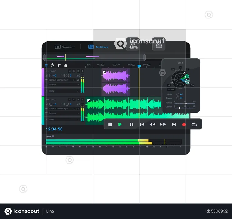 Audio Editing software  Illustration