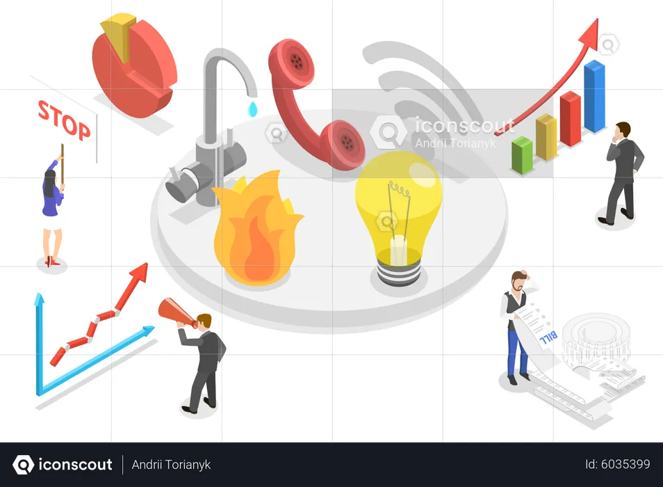 Augmentation de la facture de services publics  Illustration