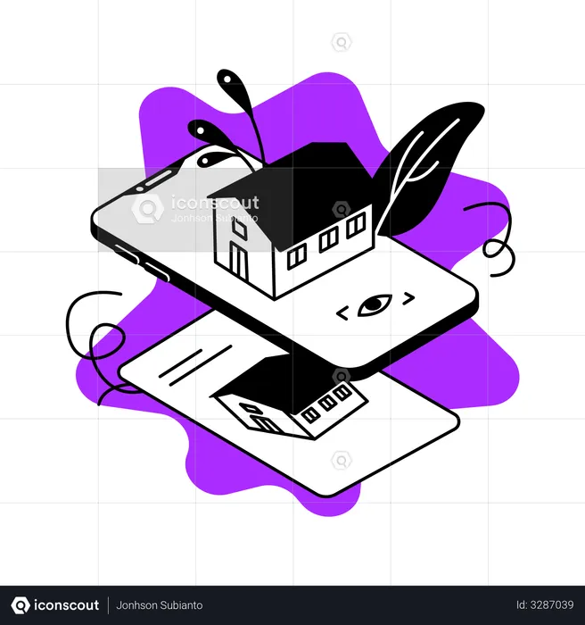 Augmented reality apps  Illustration