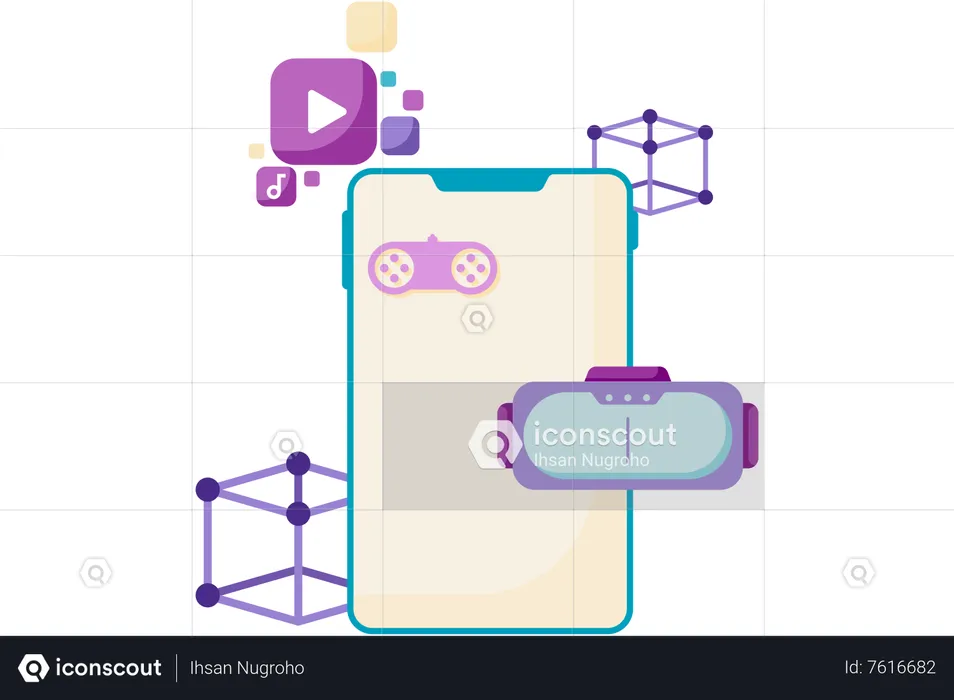 Augmented reality technology  Illustration