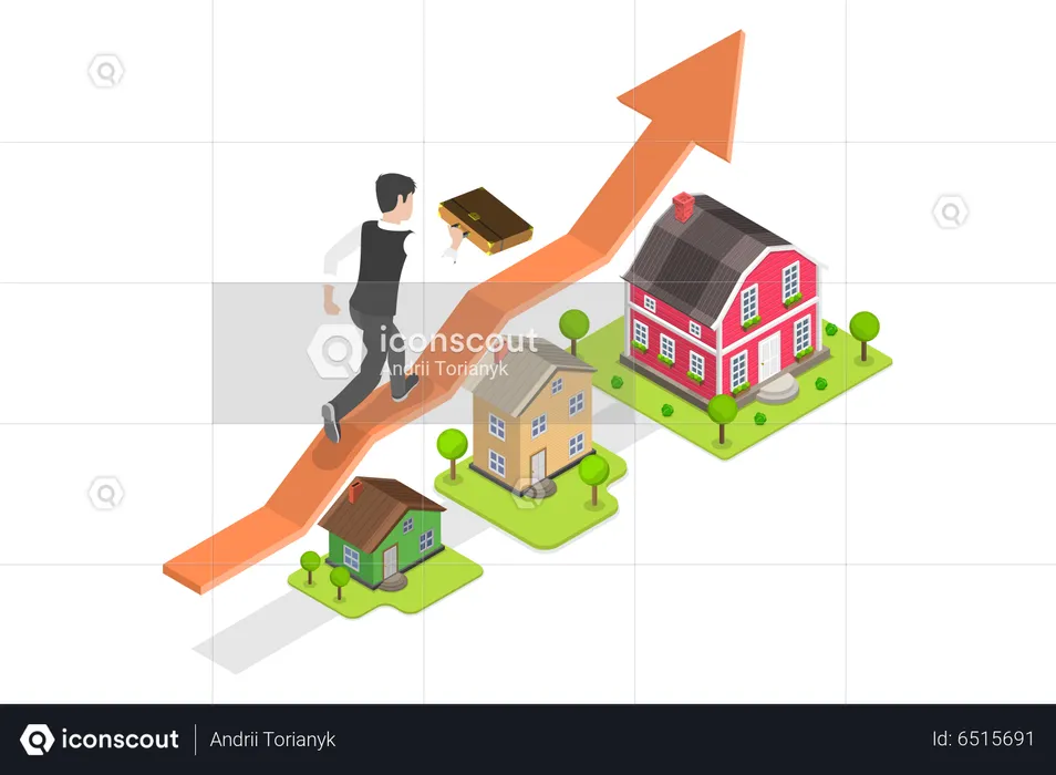 Aumento da demanda imobiliária  Ilustração