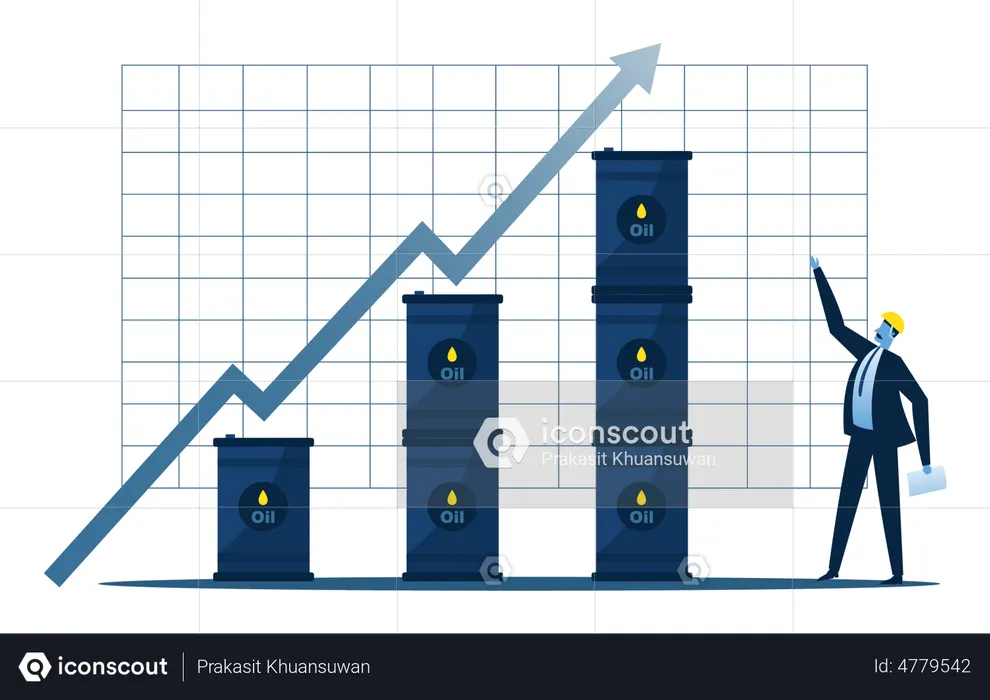 Aumento de los precios del petróleo  Ilustración