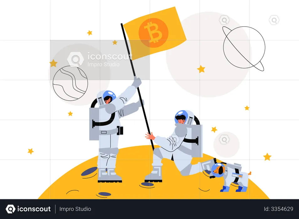 Aumento del precio de Bitcoin  Ilustración