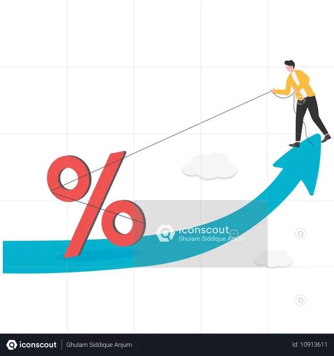 Aumento do custo de vida devido à inflação  Ilustração