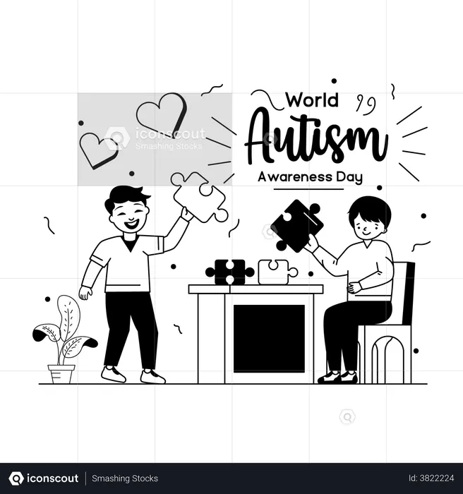 Autism Friends  Illustration