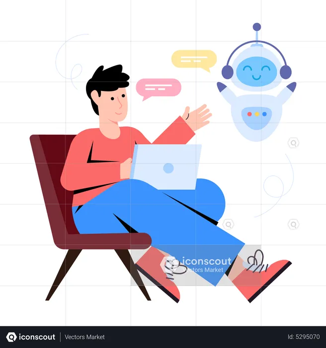 Auto Chat  Illustration