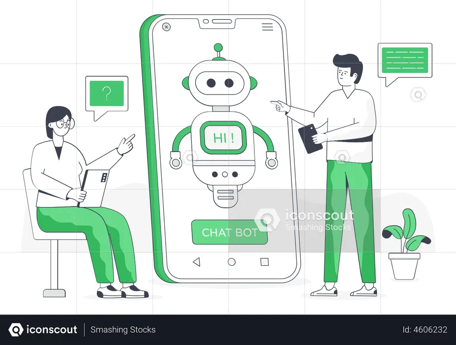 Auto Chat  Illustration
