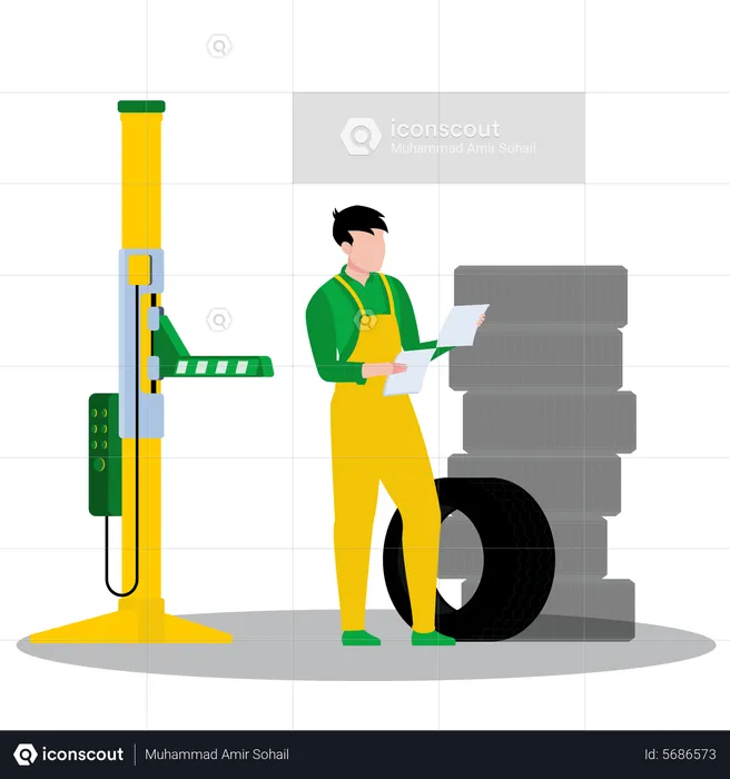 Auto mechanic  Illustration