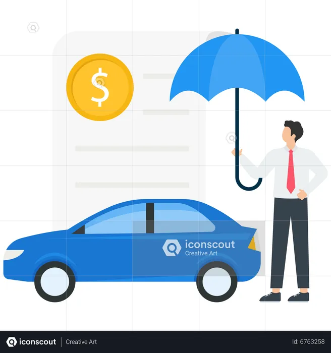 Auto or car insurance  Illustration