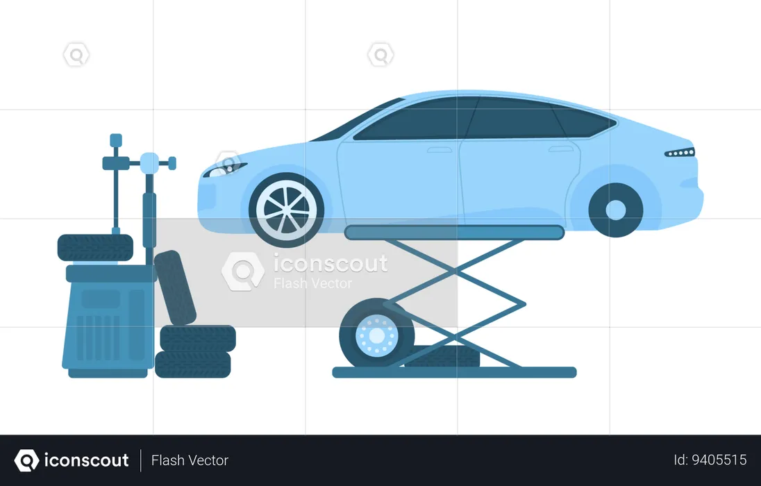 Auto service center  Illustration