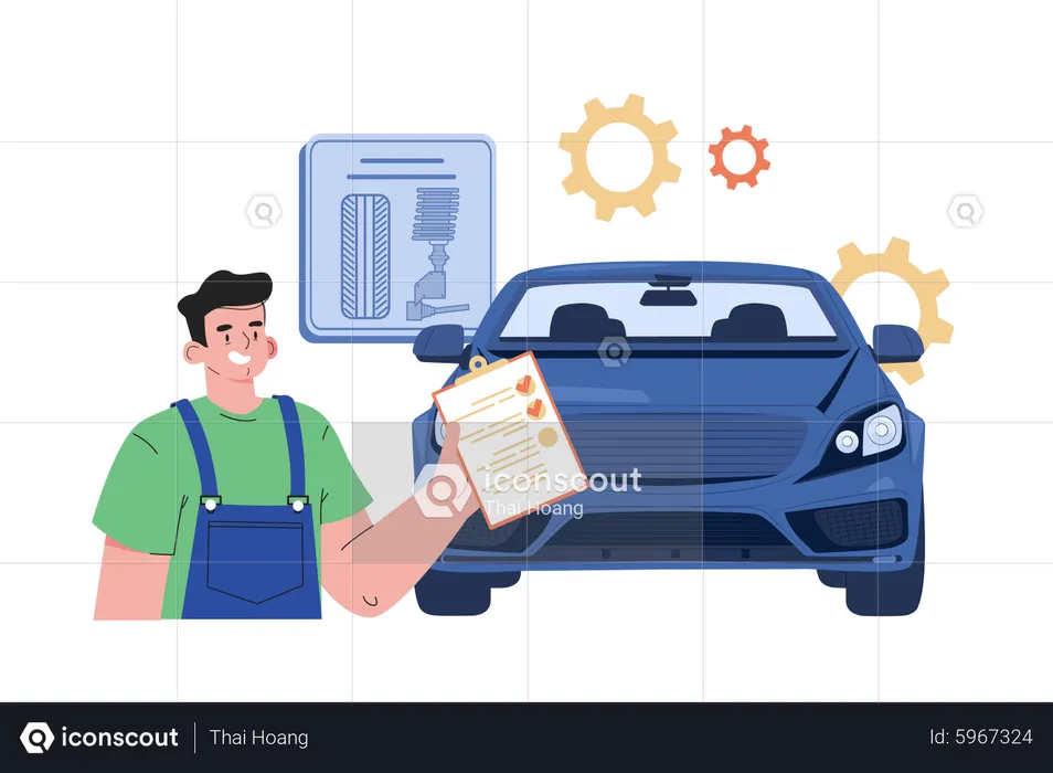 Auto Service list  Illustration