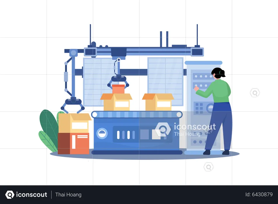 Automated Industry  Illustration